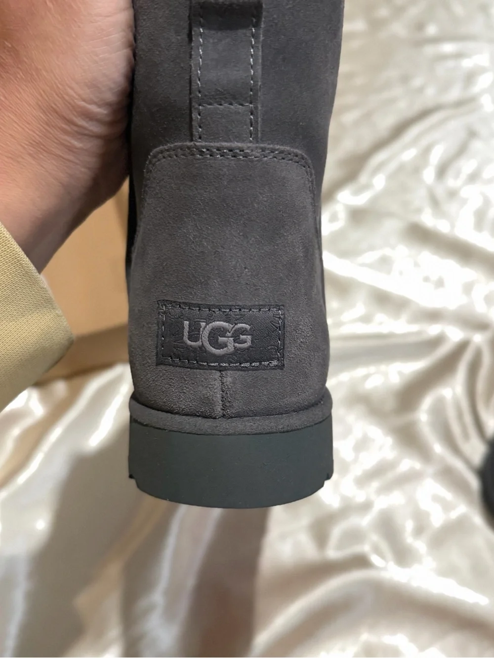 UGG Grey Cory II Shearling Lined Ankle Booties Boots Size 10M new W/ Box